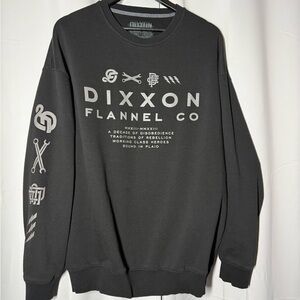 DIXXON Gray Graphic Crewneck Sweater